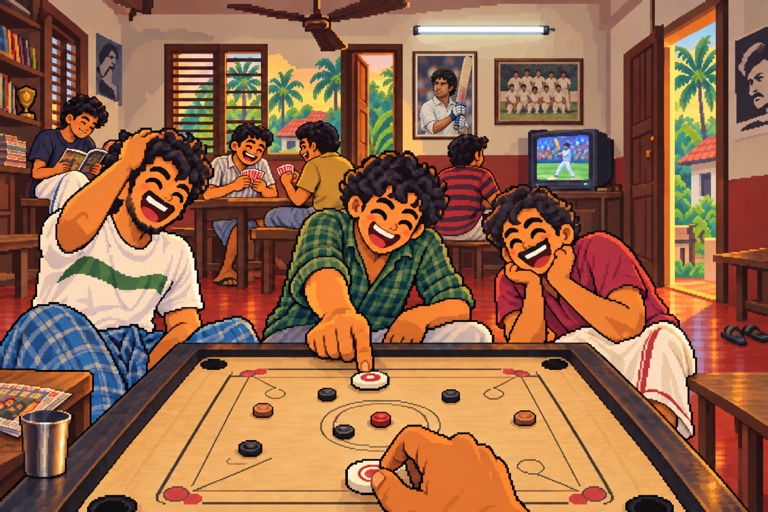 Friends at an arts and sports club